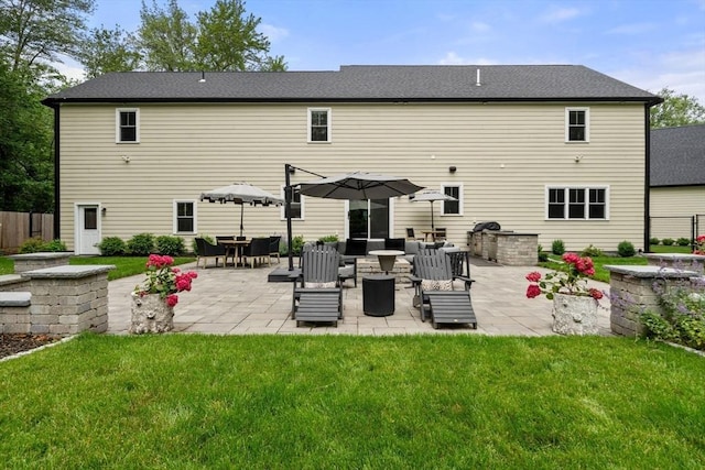 35 E St, Middleton, MA 01949 - back of property featuring a patio and outdoor lounge area
