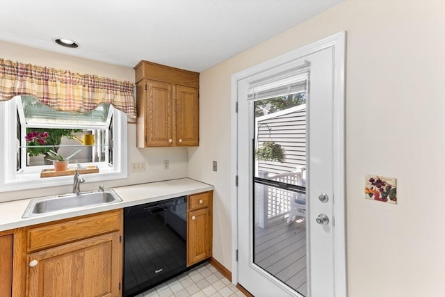 23 Indian Cove Way Unit 23, Easton, MA 02375 - kitchen with dishwasher, light countertops, and brown cabinets