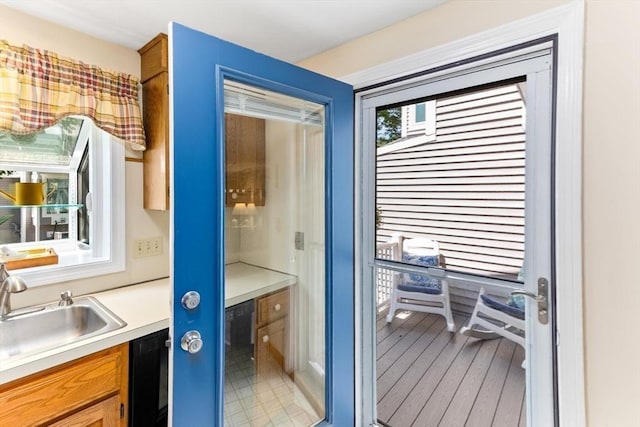 23 Indian Cove Way Unit 23, Easton, MA 02375 - doorway featuring a sink and light wood-type flooring