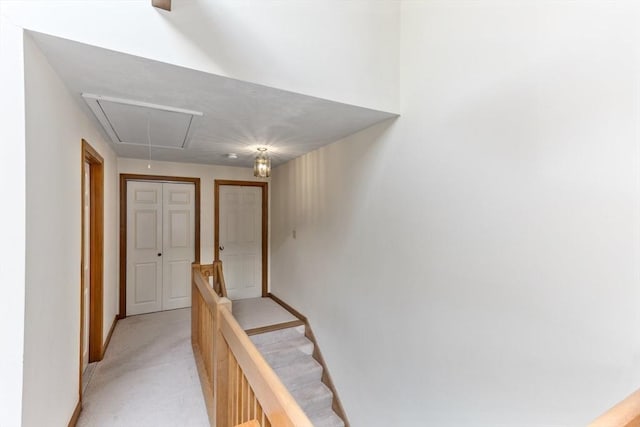 23 Indian Cove Way Unit 23, Easton, MA 02375 - hallway featuring attic access and light carpet