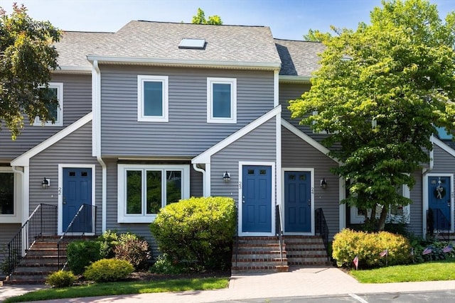 23 Indian Cove Way Unit 23, Easton, MA 02375 - view of property featuring a shingled roof and entry steps
