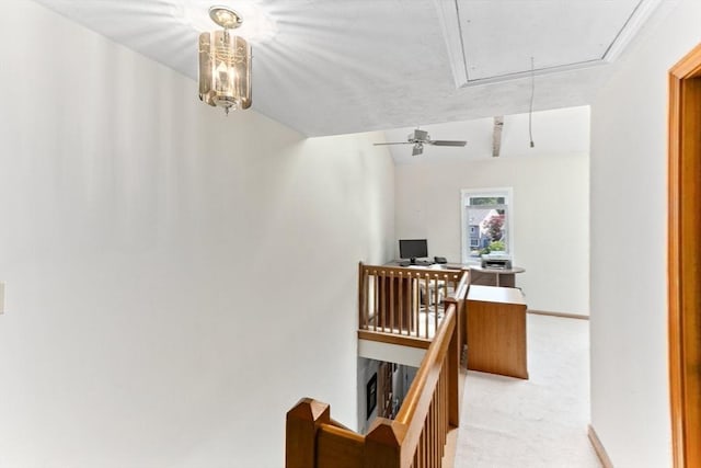 23 Indian Cove Way Unit 23, Easton, MA 02375 - stairs with attic access and carpet