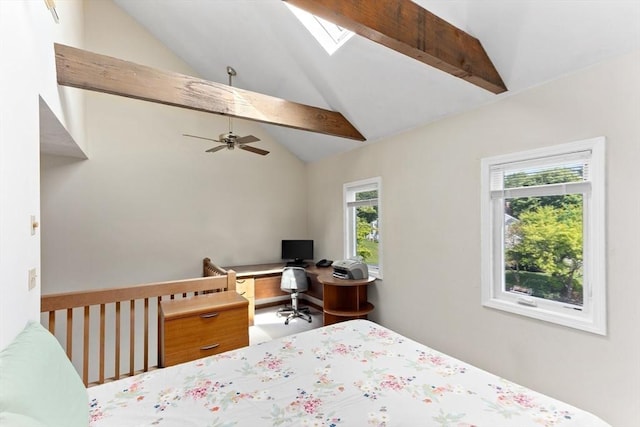23 Indian Cove Way Unit 23, Easton, MA 02375 - bedroom featuring lofted ceiling, a skylight, and an office area