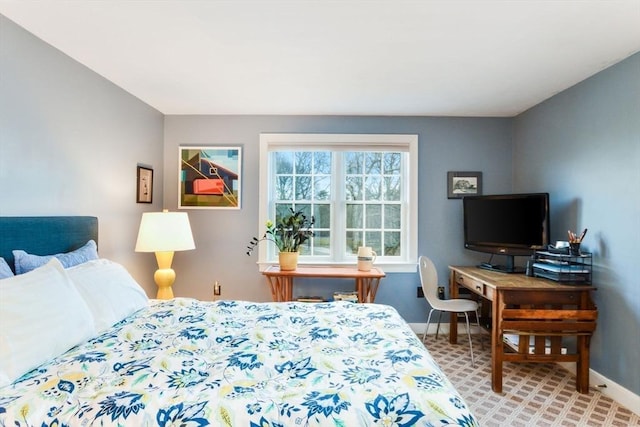 view of carpeted bedroom