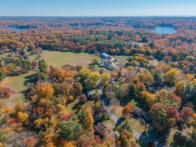 5 Whipple Rd, Hamilton, MA 01982 - aerial overview of property's location with a forest and a nearby body of water