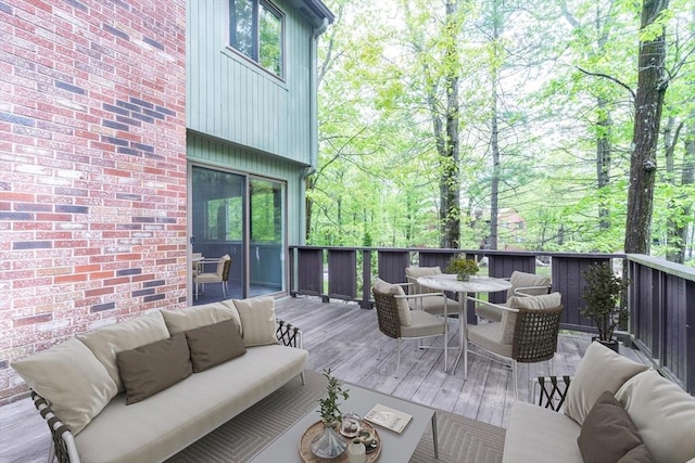 73 Mountain Gate Rd Unit 73, Ashland, MA 01721 - wooden deck with an outdoor living space and outdoor dining area