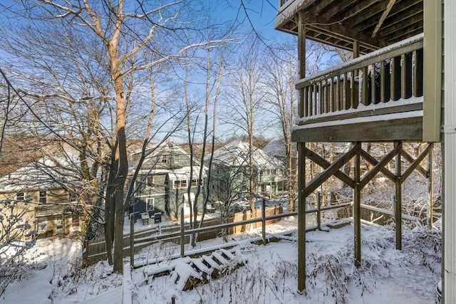 view of snowy yard