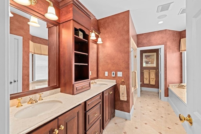 28 Ridgewood Xing Unit 28, Hingham, MA 02043 - full bathroom featuring double vanity and a tub