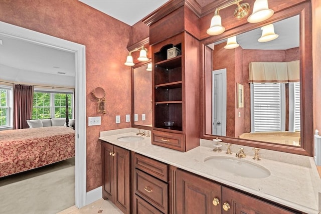 28 Ridgewood Xing Unit 28, Hingham, MA 02043 - ensuite bathroom featuring double vanity and tile patterned floors