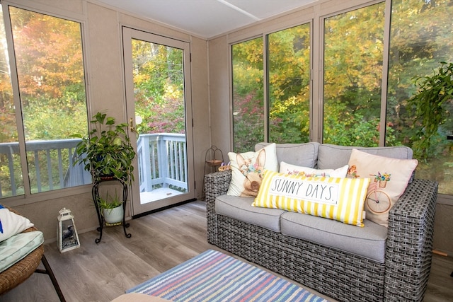 view of sunroom