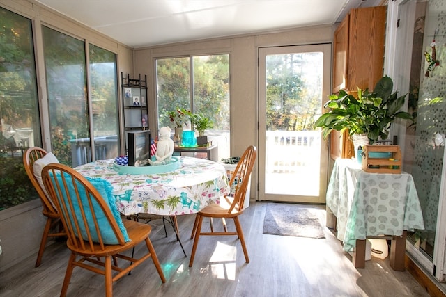 view of sunroom