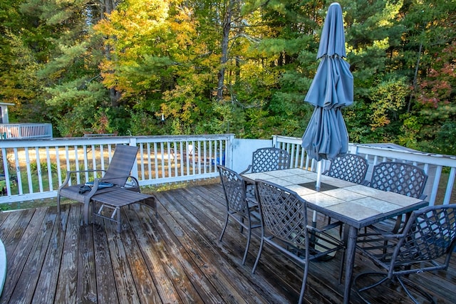 view of wooden terrace