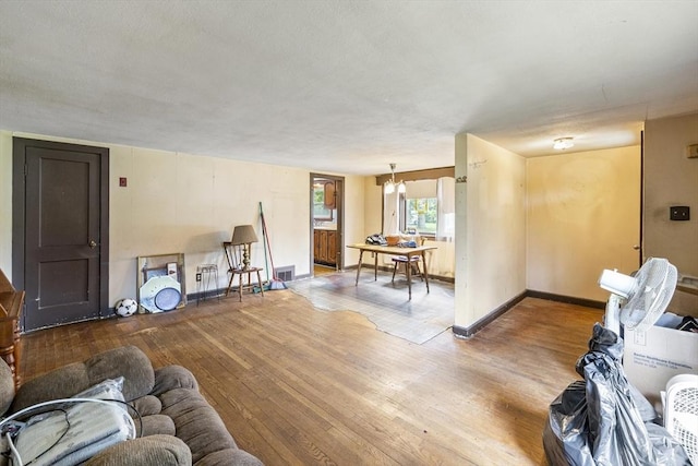 43 Pleasantview St, Ludlow, MA 01056 - living area with hardwood / wood-style floors and baseboards