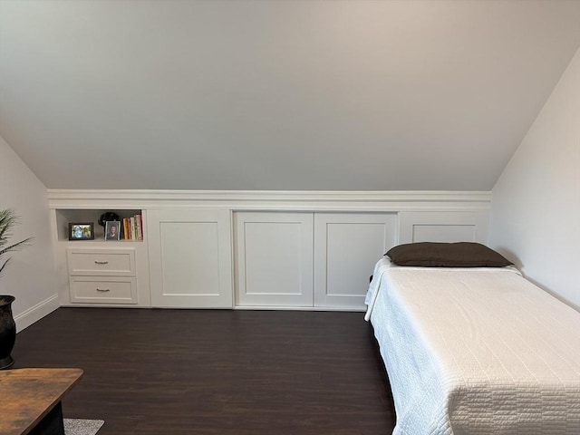 14 Cavite St, Devens, MA 01434 - bedroom with vaulted ceiling and dark wood-style flooring