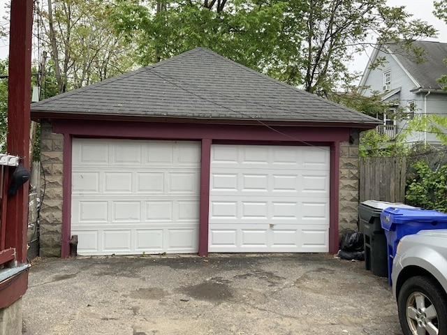 81-83 Beaumont St, Springfield, MA 01108 - detached garage with fence
