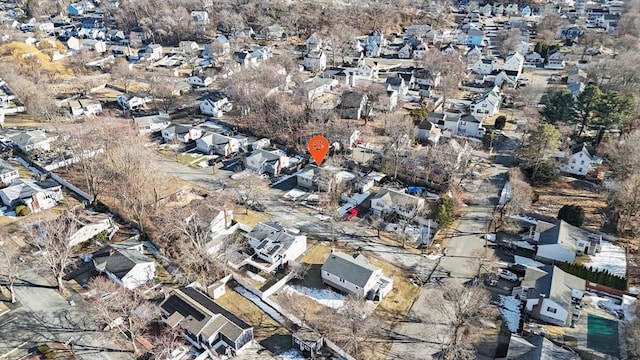 drone / aerial view with a residential view