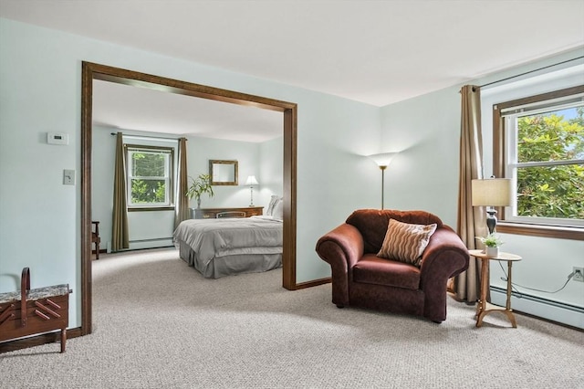 8 Messina Cir, Methuen, MA 01844 - bedroom featuring carpet floors, a baseboard heating unit, baseboard heating, and multiple windows