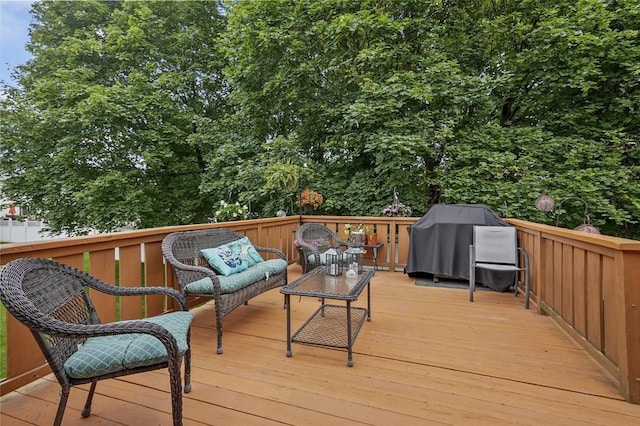 8 Messina Cir, Methuen, MA 01844 - wooden deck featuring a grill and an outdoor hangout area