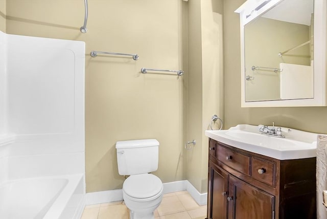 132 Myrtle St Unit 1, Waltham, MA 02453 - bathroom featuring vanity, shower / bath combination, and tile patterned flooring