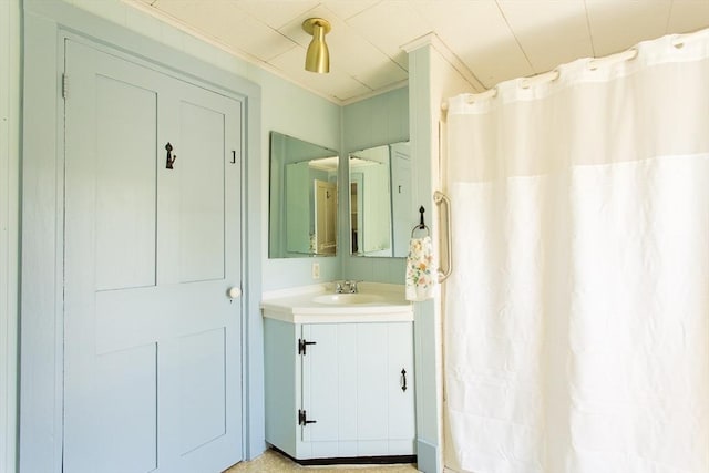 67 E Main St, West Brookfield, MA 01585 - bathroom featuring vanity and a shower with shower curtain
