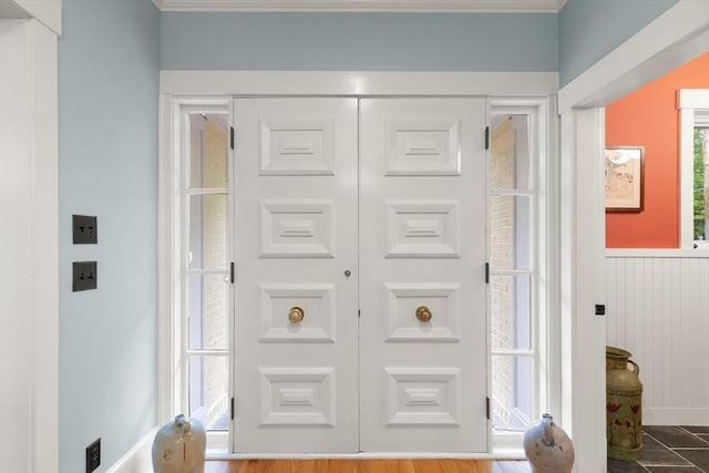 doorway to outside featuring plenty of natural light