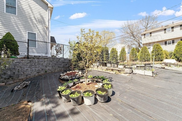 wooden deck with fence