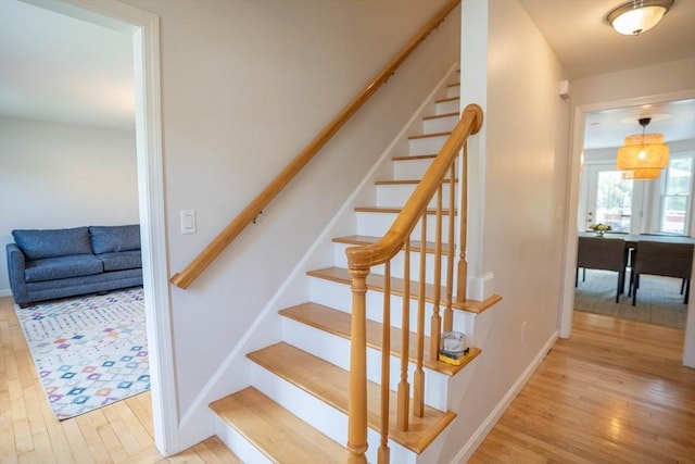 575 E St, Mansfield, MA 02048 - stairway with wood finished floors