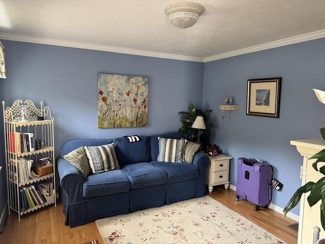 5 Gannett Way, Hopedale, MA 01747 - living area featuring crown molding and wood finished floors