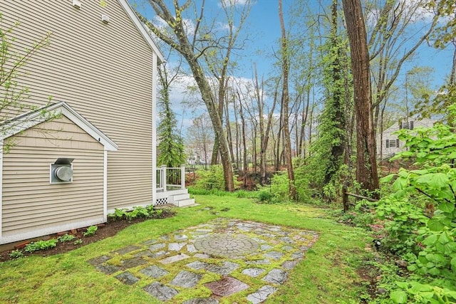 view of yard featuring a patio
