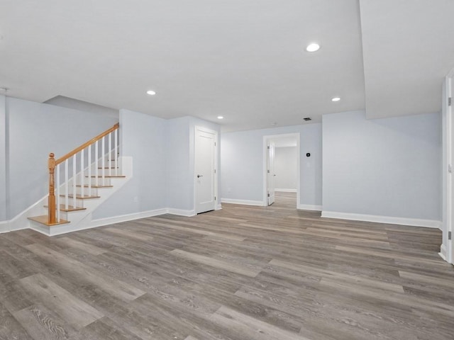 interior space featuring light wood-type flooring