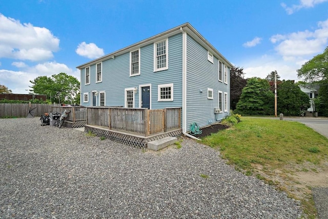 24 Summer St Unit A, Kingston, MA 02364 - rear view of property featuring a deck