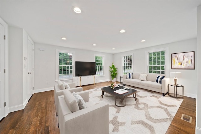 24 Summer St Unit A, Kingston, MA 02364 - living area with wood finished floors and recessed lighting