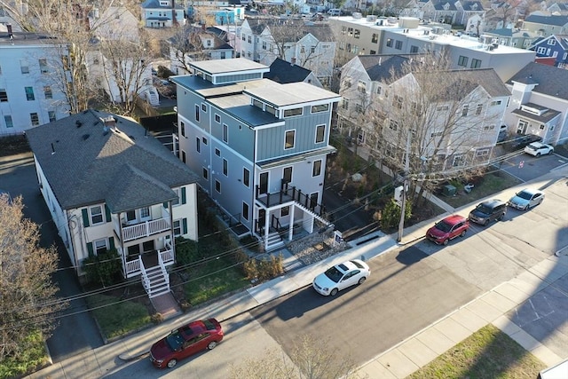 aerial view with a residential view