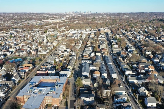 bird's eye view with a residential view