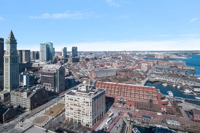 city view with a water view