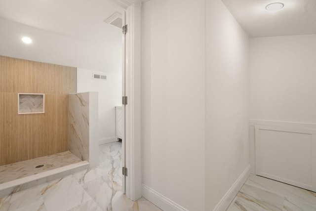 bathroom featuring walk in shower