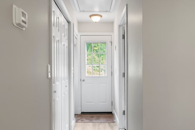 entryway featuring light hardwood / wood-style floors