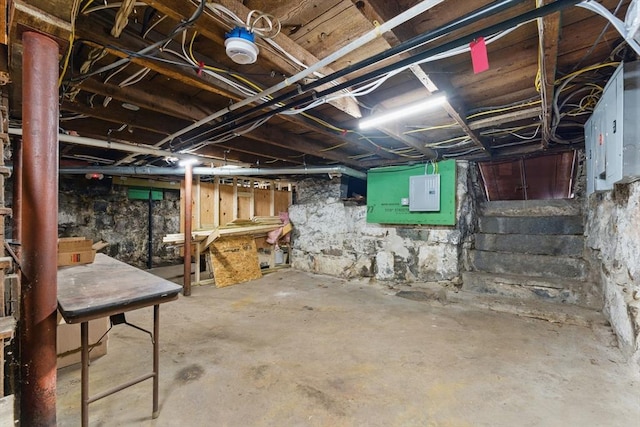 357 Granite St, Quincy, MA 02169 - unfinished basement featuring electric panel