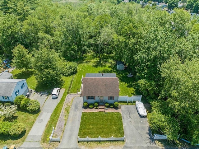 167 Green St, Abington, MA 02351 - aerial view of property and surrounding area featuring a heavily wooded area
