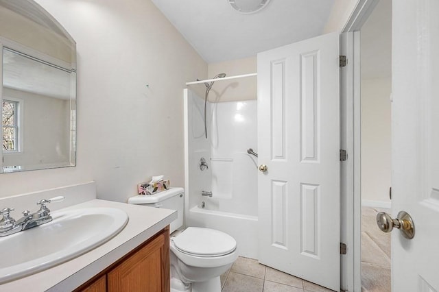 30 Horne Way Unit 30, Millbury, MA 01527 - bathroom with vanity, toilet, tile patterned flooring, and shower / washtub combination
