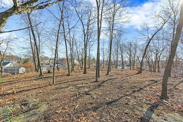 view of yard with an outbuilding