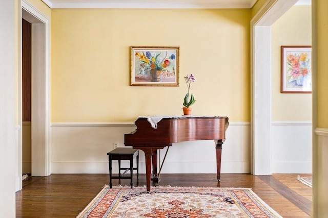 sitting room featuring wood finished floors