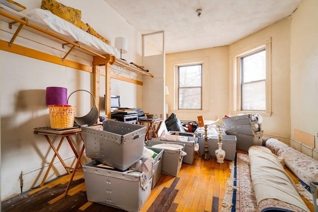 miscellaneous room with hardwood / wood-style floors