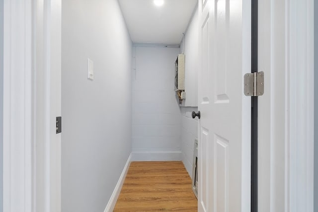 hallway featuring light hardwood / wood-style flooring