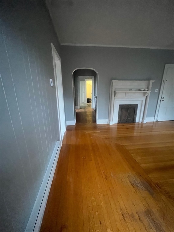 hallway featuring hardwood / wood-style floors