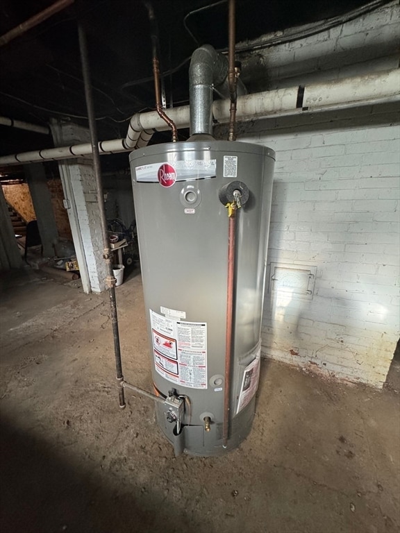 utilities featuring gas water heater