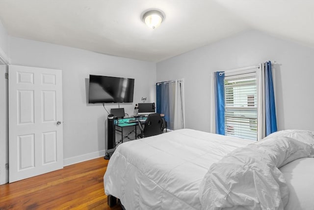 39 Crapo St, New Bedford, MA 02740 - bedroom featuring wood finished floors and vaulted ceiling
