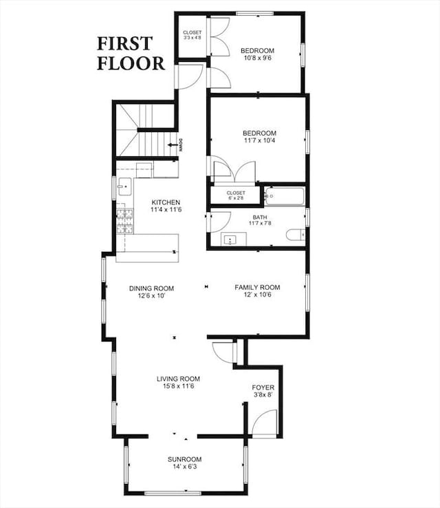 27 Central Rd Unit 1, Somerville, MA 02143 - floor plan / room layout