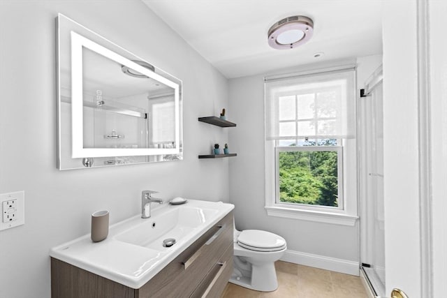 65 Myles View Dr, Duxbury, MA 02332 - full bath featuring vanity, a shower stall, and tile patterned flooring