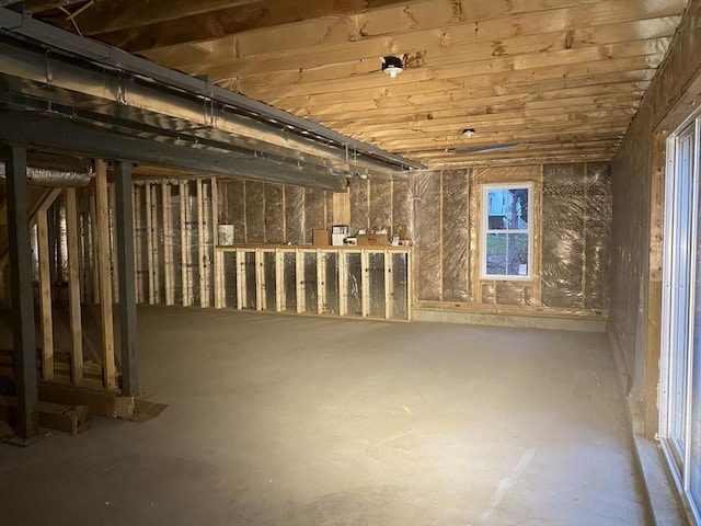 view of basement